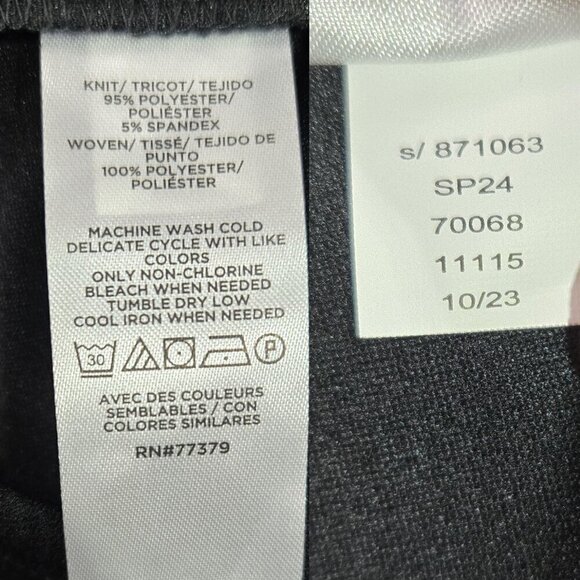 Ann Taylor Factory NWT Black Mixed Media Top Striped Sleeves Office Preppy - Picture 8 of 8